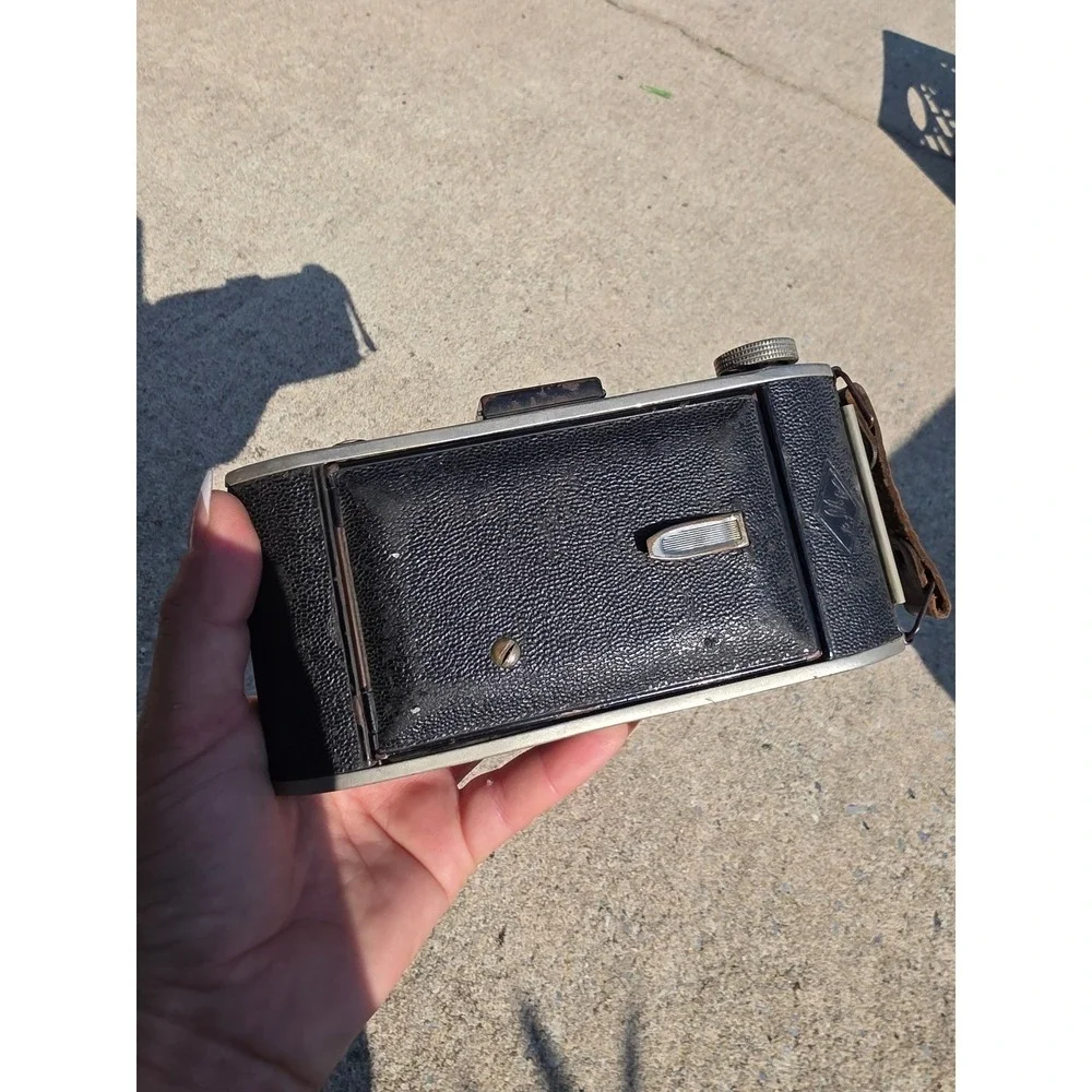 Vintage‎ Agfa PD-16 Folding Camera Black Pebbled Leatherette Antique Collectible